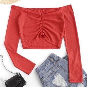 Ruched Crop Top